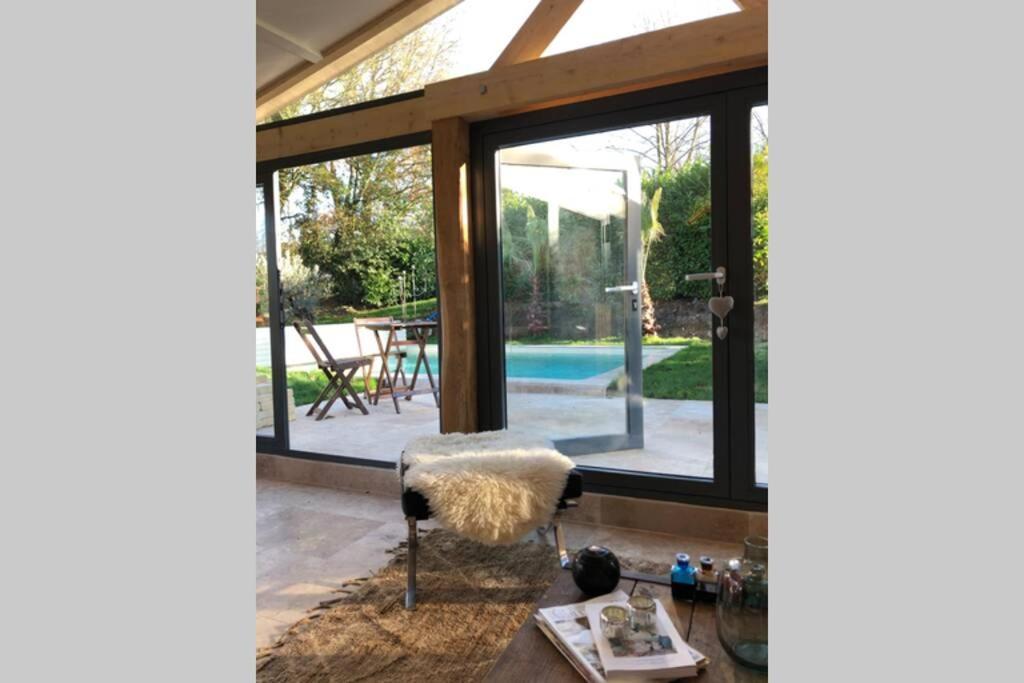Cottage Normand Avec Sa Grande Piscine Chauffee Toute L Annee Sur Parc Arbore Et Clos En Plein Coeur De La Campagne Adapte Aux Kids Et Dog Friendly Saint-Antonin-de-Sommaire Екстериор снимка